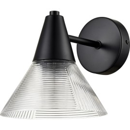 Бра LUMION CORNE 6595/1W MODERNI LN24 E27 1*60W 220V черный/прозрачный, металл/стекло