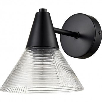 Бра LUMION CORNE 6595/1W MODERNI LN24 E27 1*60W 220V черный/прозрачный, металл/стекло Бра LUMION CORNE 6595/1W MODERNI LN24 E27 1*60W 220V черный/прозрачный, металл/стекло