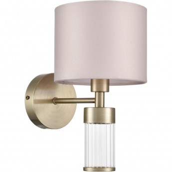 Бра LUMION DAMONA 8109/1W MODERNI LN25 E14 40W 220V латунь титаниум/бежевый, металл/текстиль/стекло
