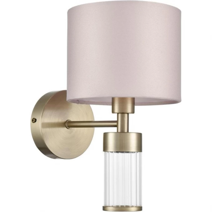Бра LUMION DAMONA MODERNI LN25 E14 40W 220V латунь титаниум/бежевый, металл/текстиль/стекло 8109/1W