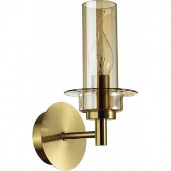 Бра LUMION MADONNA 6554/1W CLASSI LN24 E14 1*40W 220V бронза/коньячный/металл/стекло