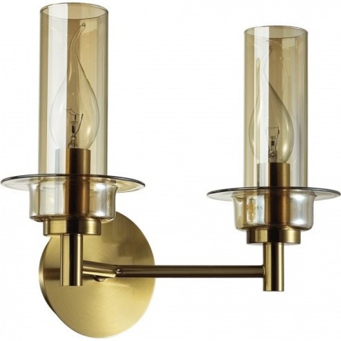 Бра LUMION MADONNA CLASSI LN24 E14 2*40W 220V бронза/коньячный/металл/стекло 6554/2W