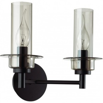 Бра LUMION MADONNA 6555/2W CLASSI LN24 E14 2*40W 220V черный/дымчатый/металл/стекло