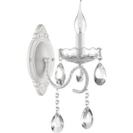 Бра LUMION SNOW CLASSI LN25 8189/1W E14 1*40W 220V белый металл/хрусталь Бра LUMION SNOW CLASSI LN25 8189/1W E14 1*40W 220V белый металл/хрусталь