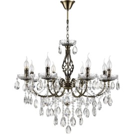 Люстра LUMION LINN CLASSI LN25 8190/8 E14 8*40W 220V античная бронза, металл/хрусталь Люстра LUMION LINN CLASSI LN25 8190/8 E14 8*40W 220V античная бронза, металл/хрусталь