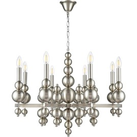 Люстра LUMION MODERNI NANA 8107/8 Е14 8*40W 220V LN25 никель, металл Люстра LUMION MODERNI NANA 8107/8 Е14 8*40W 220V LN25 никель, металл