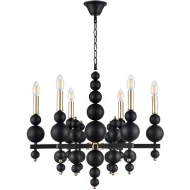 Люстра LUMION NANA 8106/6 MODERNI LN25 Е14 6*40W 220V черный/золото, металл Люстра LUMION NANA 8106/6 MODERNI LN25 Е14 6*40W 220V черный/золото, металл