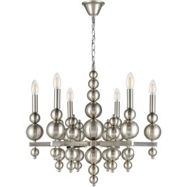 Люстра LUMION NANA 8107/6 MODERNI LN25 Е14 6*40W 220V никель, металл Люстра LUMION NANA 8107/6 MODERNI LN25 Е14 6*40W 220V никель, металл