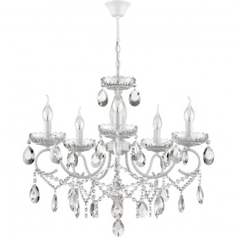 Люстра LUMION SNOW CLASSI LN25 8189/5 E14 5*40W 220V белый, металл/хрусталь