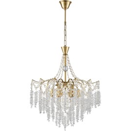 Люстра подвесная LUMION KRISTINA CLASSI LN25 8243/6 E14 6*40W 220V латунь, металл Люстра подвесная LUMION KRISTINA CLASSI LN25 8243/6 E14 6*40W 220V латунь, металл