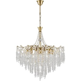 Люстра подвесная LUMION KRISTINA 8243/8 CLASSI LN25 E14 8*40W 220V латунь металл/хрусталь Люстра подвесная LUMION KRISTINA 8243/8 CLASSI LN25 E14 8*40W 220V латунь металл/хрусталь