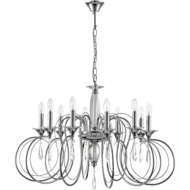 Люстра подвесная LUMION LAOKA 8032/10 CLASSI LN25 Е14 10*40W 220V хром, металл/хрусталь