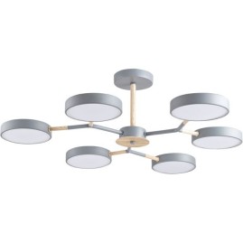 Люстра потолочная LUMION BRAD 5651/99CL LEDIO LN23 LED 108W 5385Лм 3000-6000К 220V серый дерево Люстра потолочная LUMION BRAD 5651/99CL LEDIO LN23 LED 108W 5385Лм 3000-6000К 220V серый дерево