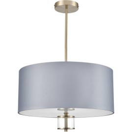 Люстра потолочная LUMION DAMONA 8108/5C MODERNI LN25 E14 5*40W 220V латунь титаниум/серый, металл/текстиль/стекло