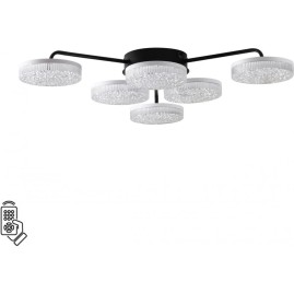 Люстра потолочная LUMION DIDANA 8236/6CL LEDIO LN25 000 с пультом ДУ LED 85W 3000-6000К 220V черный, металл/акрил