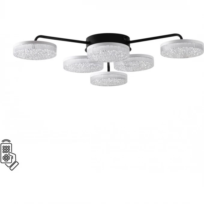 Люстра потолочная LUMION DIDANA LEDIO LN25 000 с пультом ДУ LED 85W 3000-6000К 220V черный, металл/акрил 8236/6CL Люстра потолочная LUMION DIDANA LEDIO LN25 000 с пультом ДУ LED 85W 3000-6000К 220V черный, металл/акрил 8236/6CL