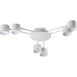 Люстра потолочная LUMION GARETA 8235/6C COMFI LN25 200 LED GX53 6*10W 220V белый, металл Люстра потолочная LUMION GARETA 8235/6C COMFI LN25 200 LED GX53 6*10W 220V белый, металл