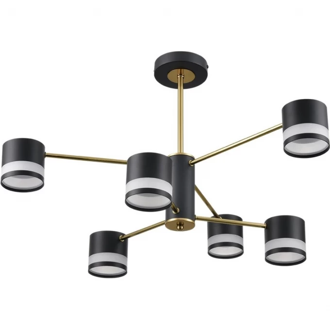 Люстра потолочная LUMION LANIKA COMFI LN25 LED GX53 6*7W 220V черный/латунь, металл/акрил 8240/6C Люстра потолочная LUMION LANIKA COMFI LN25 LED GX53 6*7W 220V черный/латунь, металл/акрил 8240/6C