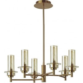 Люстра потолочная LUMION MADONNA 6554/6C CLASSI LN24 E14 6*40W 220V бронза/коньячный/металл/стекло Люстра потолочная LUMION MADONNA 6554/6C CLASSI LN24 E14 6*40W 220V бронза/коньячный/металл/стекло