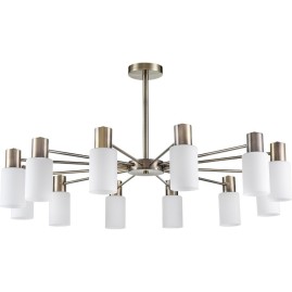 Люстра потолочная LUMION MAVE 8100/12C COMFI LN25 73 Е14 12*40W 220V бронза/белый металл/стекло Люстра потолочная LUMION MAVE 8100/12C COMFI LN25 73 Е14 12*40W 220V бронза/белый металл/стекло