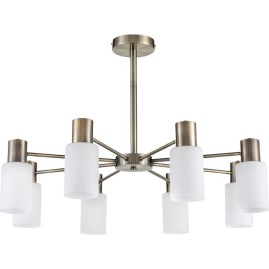 Люстра потолочная LUMION MAVE 8100/8C COMFI LN25 74 Е14 8*40W 220V бронза/белый металл/стекло