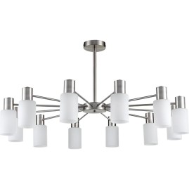 Люстра потолочная LUMION MAVE 8099/12C COMFI LN25 76 Е14 12*40W 220V никель/белый металл/стекло