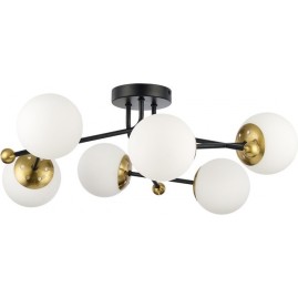 Люстра потолочная LUMION MELODY 6581/6C MODERNI LN24 E14 6*40W 220V черный, золотой/белый металл /стекло Люстра потолочная LUMION MELODY 6581/6C MODERNI LN24 E14 6*40W 220V черный, золотой/белый металл /стекло