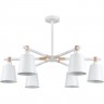 Люстра потолочная LUMION ROSALINA MODERNI LN25 269 Е27 6*60W 220V белый/белый металл, дерево/металл 8097/6C