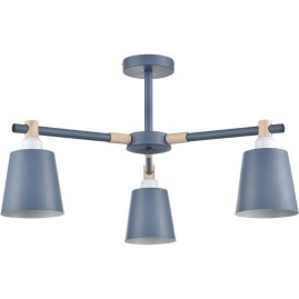 Люстра потолочная LUMION ROSALINA 8098/3C MODERNI LN25 271Е27 3*60W 220V синий/синий металл, дерево/металл
