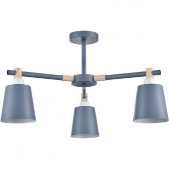 Люстра потолочная LUMION ROSALINA 8098/3C MODERNI LN25 271Е27 3*60W 220V синий/синий металл, дерево/металл