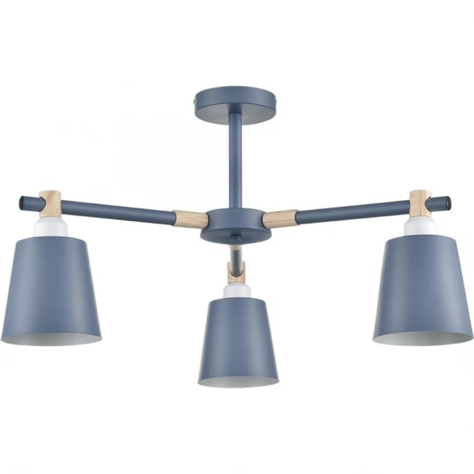 Люстра потолочная LUMION ROSALINA MODERNI LN25 271Е27 3*60W 220V синий/синий металл, дерево/металл 8098/3C Люстра потолочная LUMION ROSALINA MODERNI LN25 271Е27 3*60W 220V синий/синий металл, дерево/металл 8098/3C