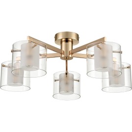 Люстра потолочная LUMION VERDI 6587/5C MODERNI LN24 E14 5*40W 220V золото/прозрачный, металл/стекло Люстра потолочная LUMION VERDI 6587/5C MODERNI LN24 E14 5*40W 220V золото/прозрачный, металл/стекло