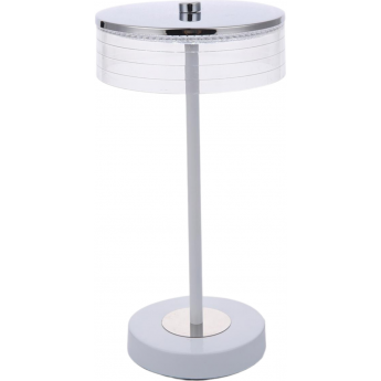 Настольная лампа LUMION SATIANA LEDIO LN25 8252/1TL LED 7W 400К 220V серебро/белый/прозрачный, металл/акрил