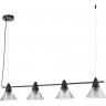 Подвес LUMION CORNE MODERNI LN24 E27 4*60W 220V черный/прозрачный, металл/стекло 6595/4A