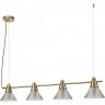 Подвес LUMION CORNE MODERNI LN24 E27 4*60W 220V латунь титаниум/прозрачный, металл/стекло 6596/4A