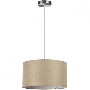 Подвесной светильник LUMION NIKKI 8250/2 MODERNI LN25 000 Е27 2*60W 220V никель/бежевый, металл/текстиль