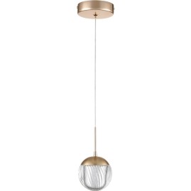 Подвесной светильник LUMION RIMINI 8083/1A LEDIO LN25 320 LED 1*3W 220V золото/прозрачный, металл/акрил