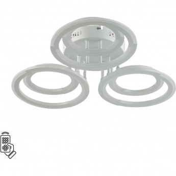 Потолочная люстра LUMION OSAKA 8028/80CL LEDIO LN25 с ПДУ LED 80W 3000-6000К 220V белый/белый, металл/акрил