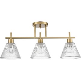 Потолочная люстра LUMION VIVIAN COMFI LN258188/3C E14 3*40W 220V латунь/прозрачный, металл/стекло