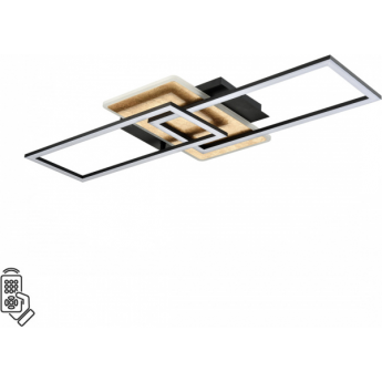 Потолочный светильник LUMION GOLDY 8021/90CL LEDIO LN24 с пультом ДУ LED 90W 220V 3000-6500Кчерный/золотой/черный, металл/акрил Потолочный светильник LUMION GOLDY 8021/90CL LEDIO LN24 с пультом ДУ LED 90W 220V 3000-6500Кчерный/золотой/черный, металл/акрил
