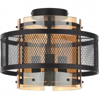 Потолочный светильник LUMION ZARINA 8007/3C MODERNI LN24 Е14 3*40W 220V черный/черный, золотой металл/металл, стекло